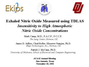 Exhaled Nitric Oxide Measured using TDLAS Insensitivity to