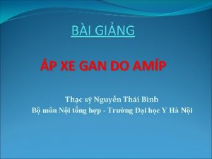 BI GING P XE GAN DO AMP Thc