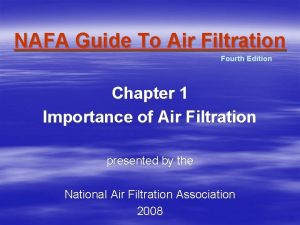Nafa guide to air filtration