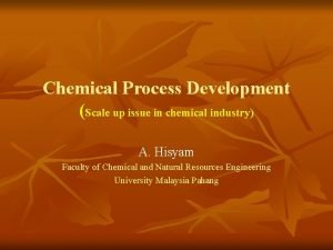 Chemical process development
