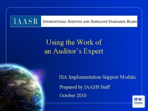 Isa 620 using the work of an expert