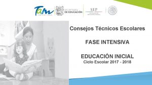 Consejos Tcnicos Escolares FASE INTENSIVA EDUCACIN INICIAL Ciclo