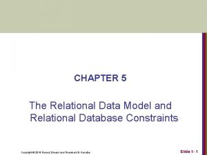 Relational database state