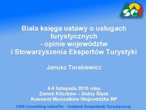 Biaa ksiga ustawy o usugach turystycznych opinie wojewdztw