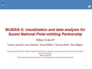 Mc IDASV visualization and data analysis for Suomi