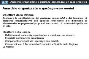 Modello garbage can