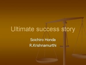 Soichiro honda success story