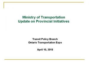 Ontario transportation expo