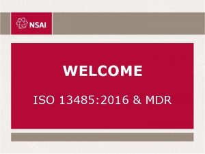 Mdr iso 13485