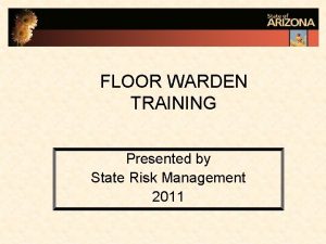 Floor warden training