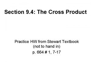 Cross product practice