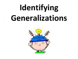 Generalization examples