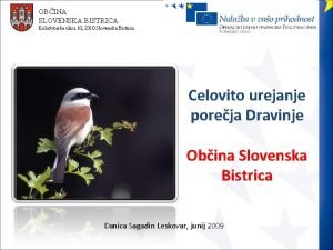 OBINA SLOVENSKA BISTRICA Kolodvorska ulica 10 2310 Slovenska