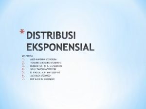 Distribusi eksponensial