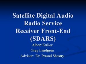 Satellite digital audio radio service