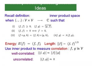 Inner product space definition