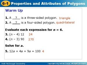 Attributes of polygons