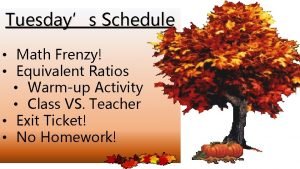 Tuesdays Schedule Math Frenzy Equivalent Ratios Warmup Activity