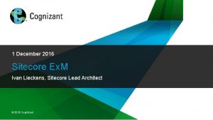 Cognizant sitecore