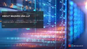 ABOUT MAZARS USA LLP CYBERSECURITY AND DATA PRIVACY