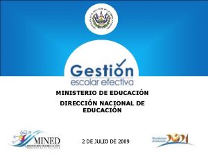 Ministerio de educacin Ministerio de educacin