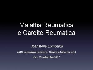 Cardite reumatica