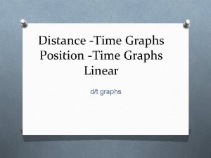 Non linear distance time graphs