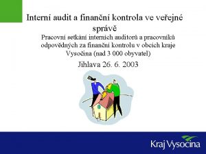 Intern audit a finann kontrola ve veejn sprv