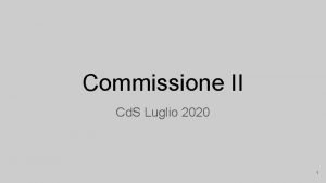 Commissione II Cd S Luglio 2020 1 Sigle