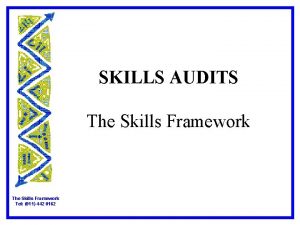 SKILLS AUDITS The Skills Framework Tel 011 442