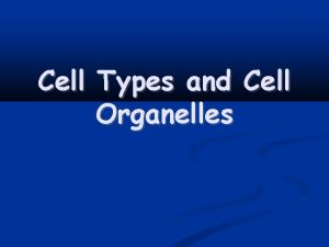Cell Types and Cell Organelles Cell Theory Cell