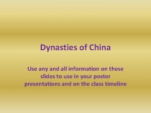 Longest chinese dynasty