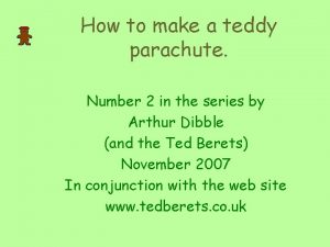 Parachute teddy bear