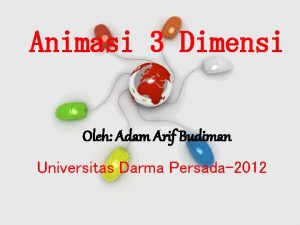 Animasi 3 Dimensi Oleh Adam Arif Budiman Universitas