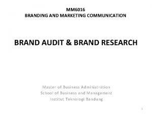 Brand audit worksheet