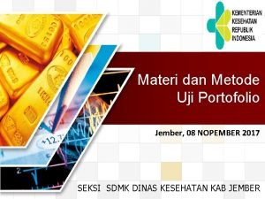 Uji portofolio adalah