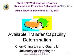 Third NSF Workshop on USAfrica Research and Education