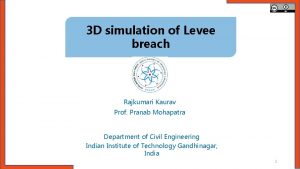 3 D simulation of Levee breach Rajkumari Kaurav