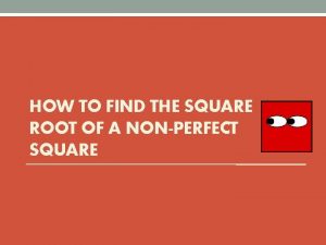Area of a perfect square