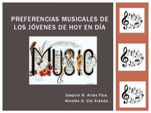 PREFERENCIAS MUSICALES DE LOS JVENES DE HOY EN