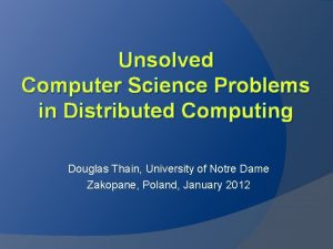 Unsolved computer problems