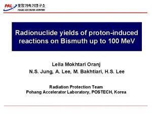 Radionuclide yields of protoninduced reactions on Bismuth up