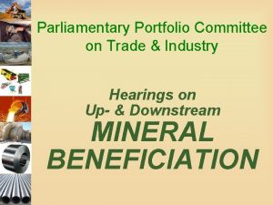 Parliamentary Portfolio Committee on Trade Industry Hearings on