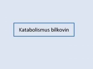 Katabolismus blkovin Enzymatick tpen blkovin proteolytick enzymy protezy