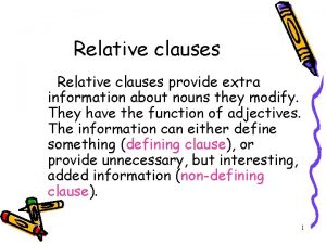 Relative clause with extra information