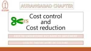 Cost control and cost reduction difference