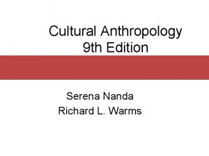Anthropology example