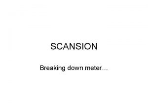 Scansion