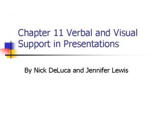 Verbal support examples