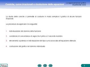 Coniche curve irrazionali e risoluzione delle equazioni La